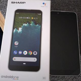 シャープ(SHARP)のAndroid One S5 S5-SH 本体 中古 シルバー(スマートフォン本体)