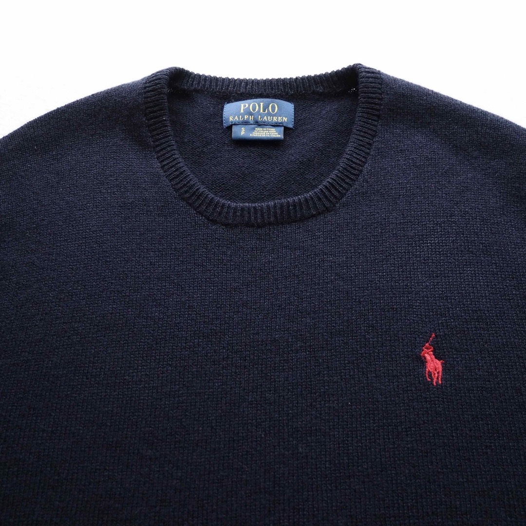 POLO RALPH LAUREN(ポロラルフローレン)のPOLO RALPHLAUREN イタリア産ウール クルーネックニット ゆったり レディースのトップス(ニット/セーター)の商品写真