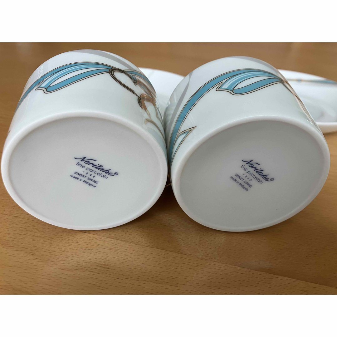ノリタケ・Noritake・スウィートスィング・ティーカップ＆ソーサー・ペア インテリア/住まい/日用品のキッチン/食器(グラス/カップ)の商品写真