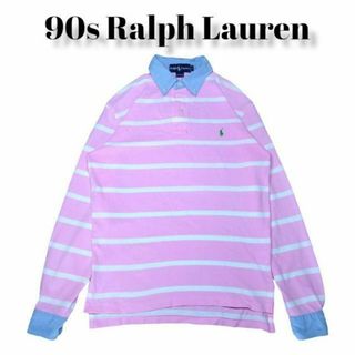 ラルフローレン(Ralph Lauren)の90s Ralph Lauren 長袖 ボーダー ポロシャツ ラルフローレン(ポロシャツ)