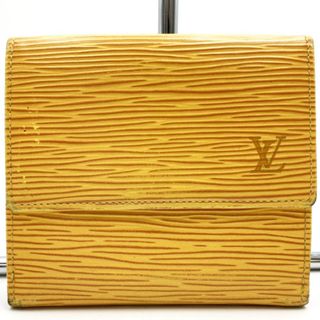 ルイヴィトン(LOUIS VUITTON)のLOUIS VUITTON ルイ・ヴィトン エピ ポルトモネビエカルトクレディ 三つ折り財布 財布 ウォレット イエロー レディース メンズ M63489 USED 【中古】(財布)