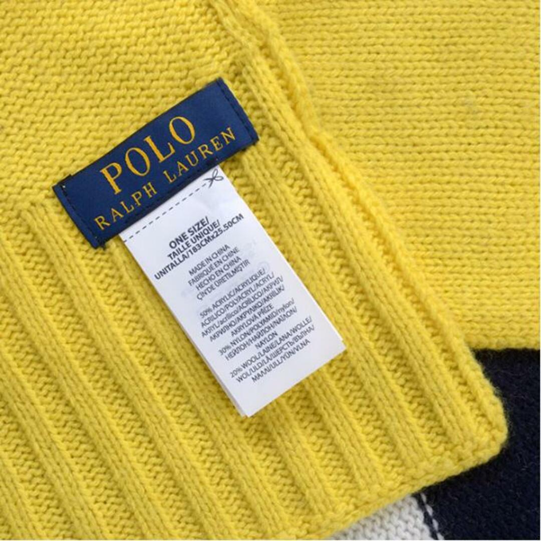 POLO（RALPH LAUREN）(ポロ)のPOLO by Ralph Lauren ポロ ラルフローレン color-block logo scarf 449775948003 / 449775948001 / 449775948002 polo sport ポロスポーツ メンズ レディース 2.クリーム系 レディースのファッション小物(ストール/パシュミナ)の商品写真