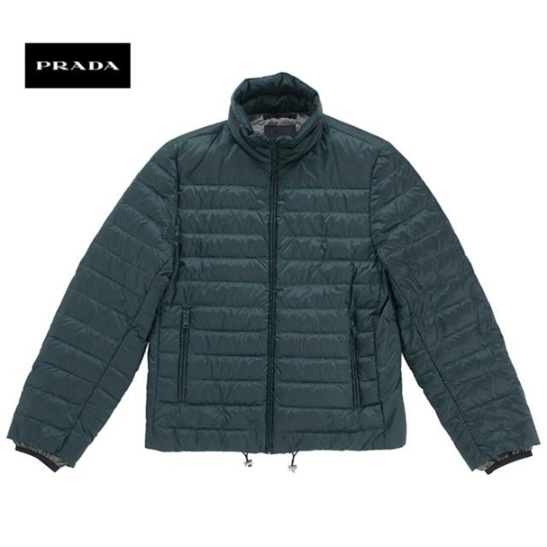 PRADA(プラダ)のPRADA プラダ Piumino SGB0911ID1F0YRZ メンズ ダウンジャケット アウター グリーン 緑 ジップアップ ロゴ ワンポイント 長袖 無地(prd0039) - メンズのジャケット/アウター(ダウンジャケット)の商品写真