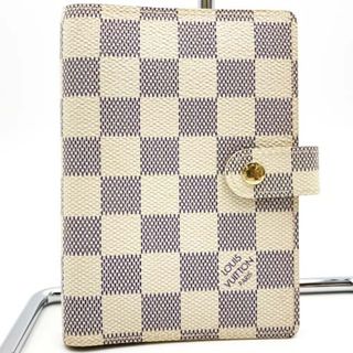 ルイヴィトン(LOUIS VUITTON)のLOUIS VUITTON ルイ・ヴィトン アジェンダPM ダミエ・アズール 手帳カバー ステーショナリー ホワイト PVC レディース メンズ R20706 USED 【中古】(手帳)