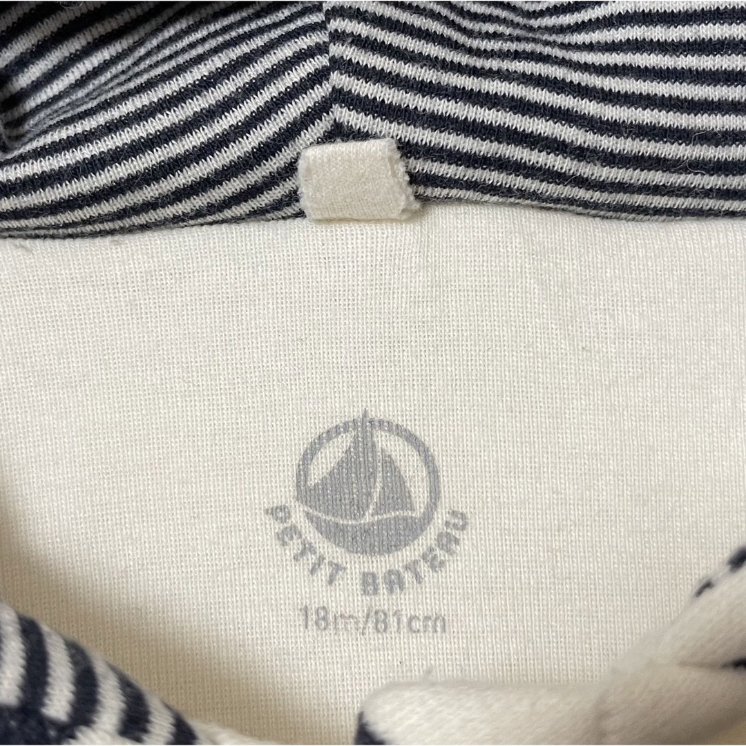 PETIT BATEAU(プチバトー)のプチバトー◆18m/81cm◆マリニエール小人パーカー アウター プルオーバー キッズ/ベビー/マタニティのベビー服(~85cm)(ジャケット/コート)の商品写真