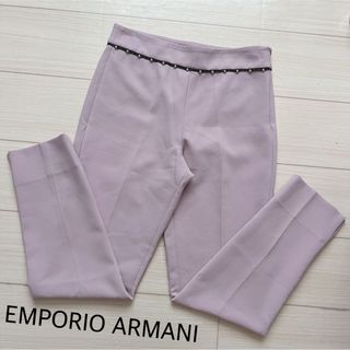 エンポリオアルマーニ(Emporio Armani)のEMPORIO ARMANI ハイウエスト カラー パンツ ボトムス(その他)