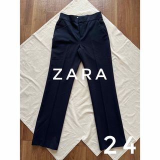 ZARA - ザラ ZARA ハイウエスト テーパードパンツ センタープレス 無地