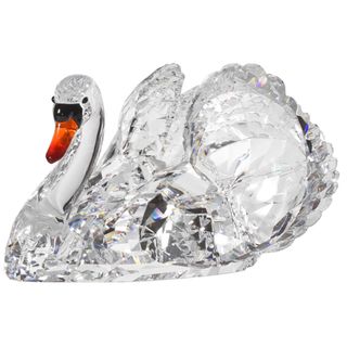 スワロフスキー(SWAROVSKI)のスワロフスキー SWAROVSKI グレイスフル スワン 白鳥 オブジェ 置物  クリスタル 1141713 クリア 【中古】(彫刻/オブジェ)