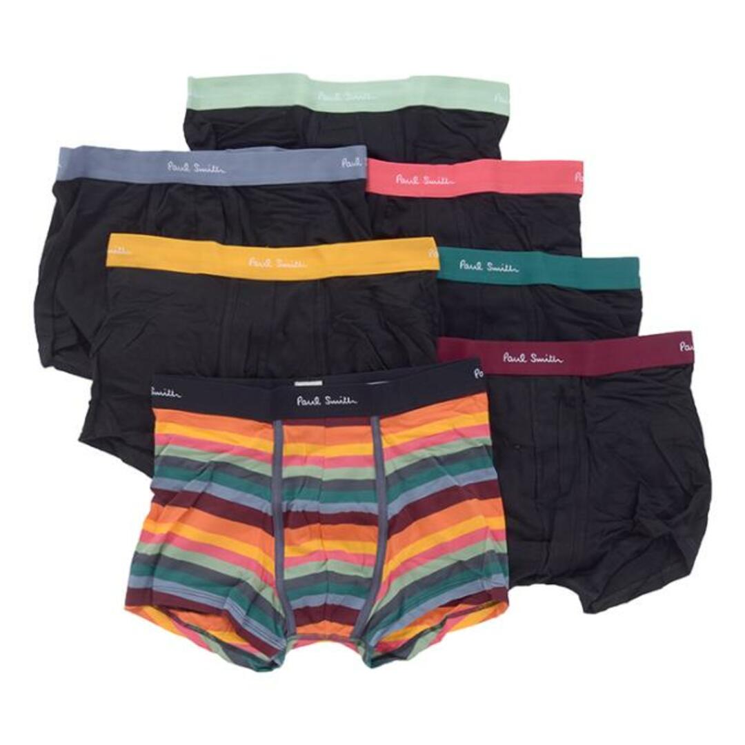 Paul Smith(ポールスミス)のPaul Smith ポールスミス TRUNK 7 PACK M1A 914C  E7PCKQ メンズ ボクサーパンツ 下着 ブラック 黒 マルチカラー ボーダー マルチ メンズのアンダーウェア(ボクサーパンツ)の商品写真