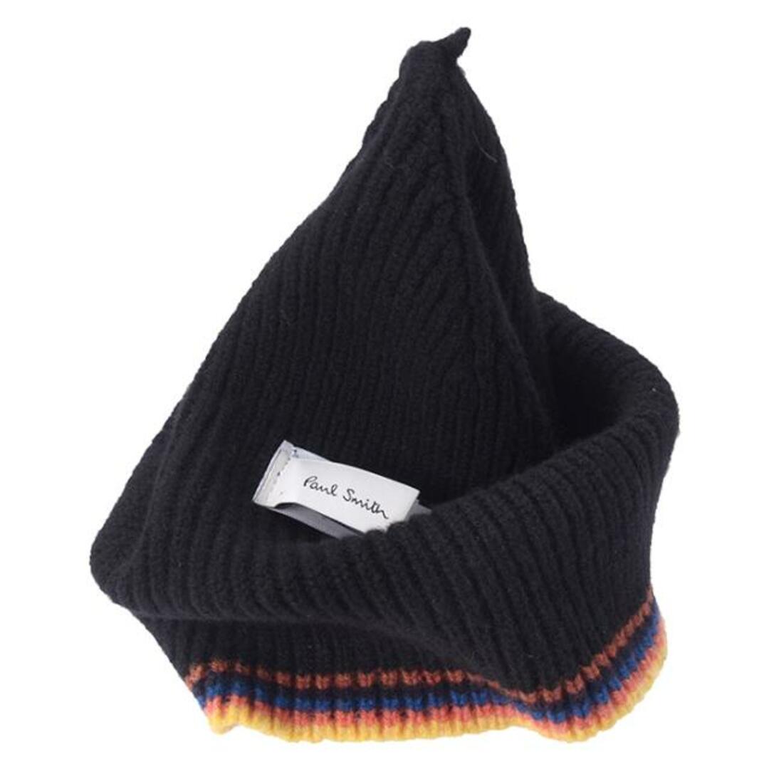 Paul Smith(ポールスミス)のPaul Smith ポールスミス Beanie M1A 202G AV357 メンズ レディース ニットキャップ ニット帽 ブラック 黒 ブラック ONE SIZE メンズの帽子(ニット帽/ビーニー)の商品写真