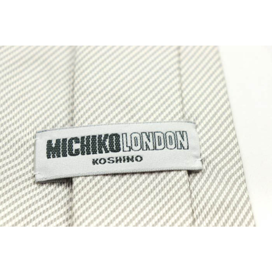 ミチコロンドンコシノ ブランド ネクタイ シルク 無地ソリッド メンズ ホワイト MICHIKO LONDON KOSHINO メンズのファッション小物(ネクタイ)の商品写真