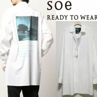 ソーイ(SOE)の新品【soeソーイ】春羽織り フライトロングシャツ 白 2(L-XL)(その他)