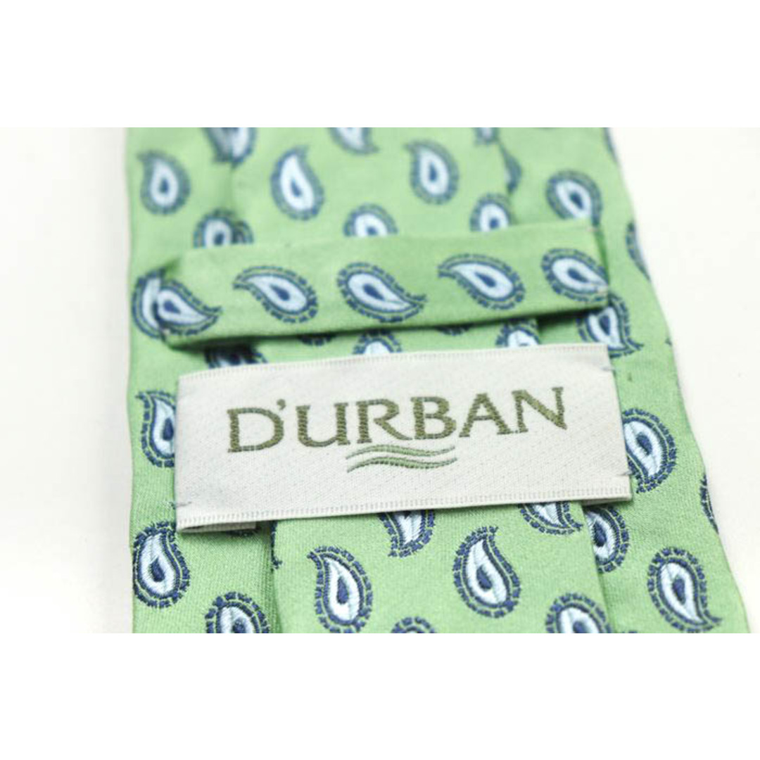 D’URBAN(ダーバン)のダーバン ブランド ネクタイ 総柄 ペイズリー柄 伊製生地 メンズ グリーン Durban メンズのファッション小物(ネクタイ)の商品写真