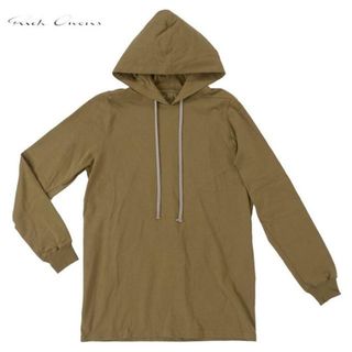 リックオウエンス(Rick Owens)のRICK OWENS リックオウエンス Hoodie RU19S2285 BA 125 メンズ ロングパーカー プルオーバー長袖 フード 無地 マスタード(rick0019) -(パーカー)