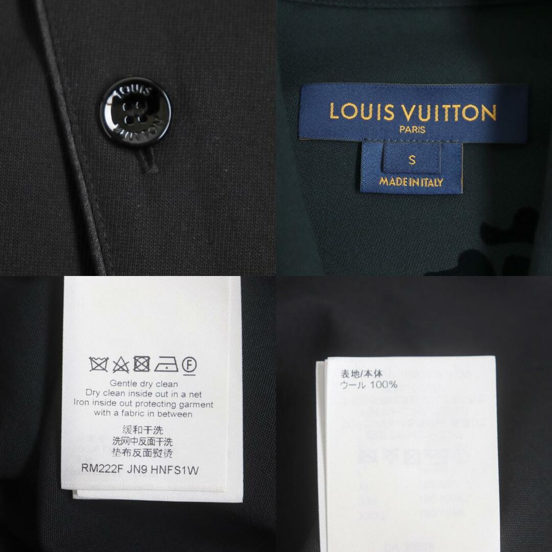 LOUIS VUITTON(ルイヴィトン)の極美品 LOUIS VUITTON ルイヴィトン 2022年製 ウール 総柄 ロゴ入りボタン セットアップ ブラック S /38 イタリア製 正規品 メンズ メンズのスーツ(セットアップ)の商品写真