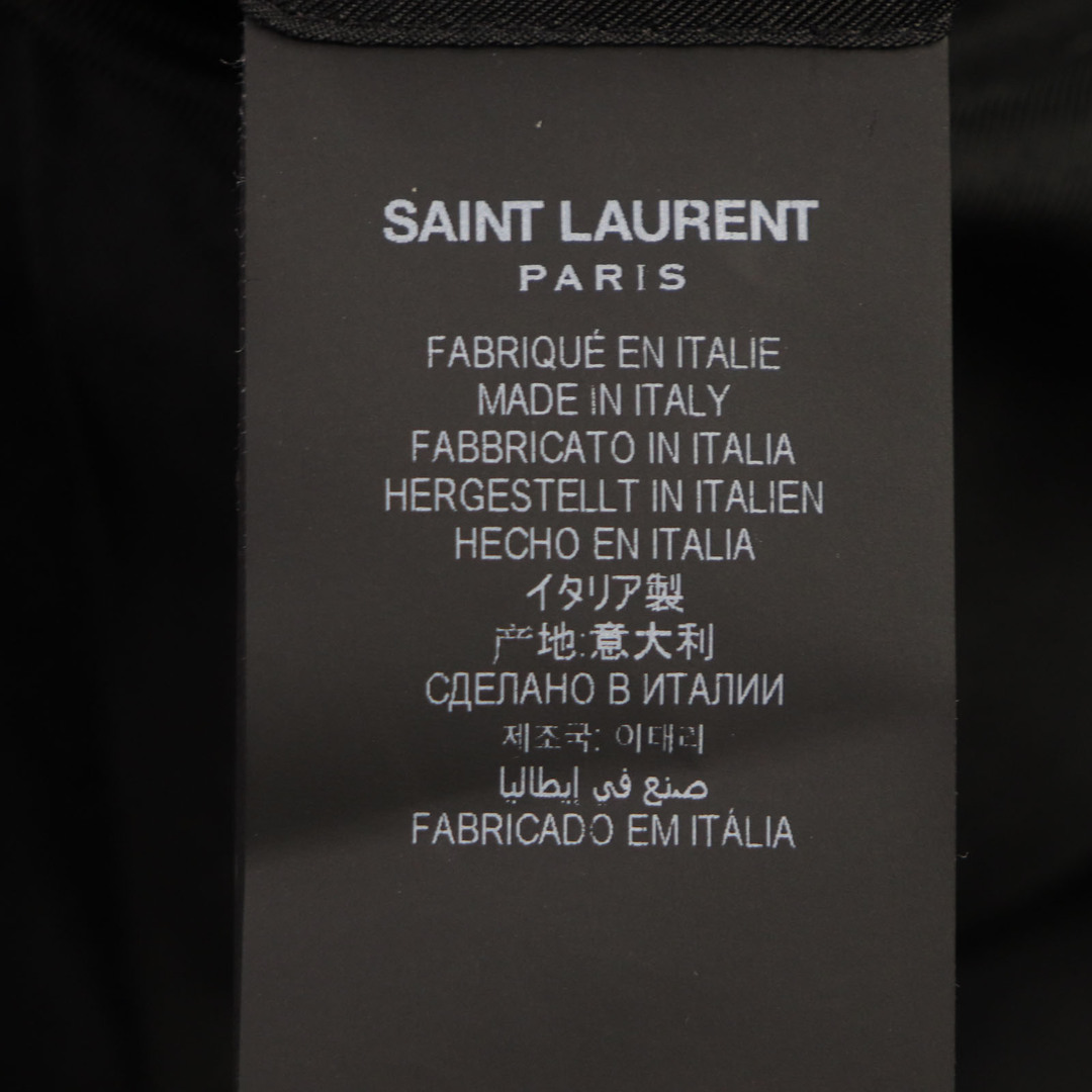 Saint Laurent(サンローラン)の極美品 SAINT LAURENT PARIS サンローランパリ 2021年製 687349 ウール 裏地シルク100% シングル テーラードジャケット ブラック 46 175/92A イタリア製 メンズ メンズのジャケット/アウター(テーラードジャケット)の商品写真