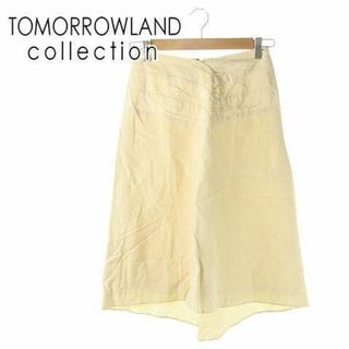 トゥモローランド(TOMORROWLAND)のトゥモローランドコレクション スカート リネン 36 210524IK2A(ひざ丈スカート)