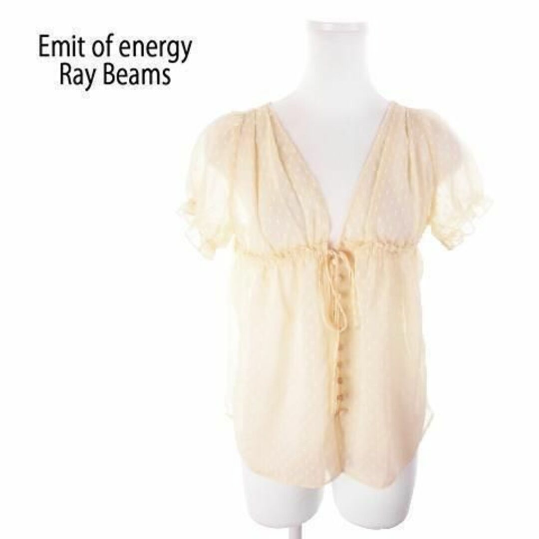 Ray BEAMS(レイビームス)のイミットオブエナジーレイビームス 半袖ブラウス ベージュ 210524MN3A レディースのトップス(シャツ/ブラウス(半袖/袖なし))の商品写真