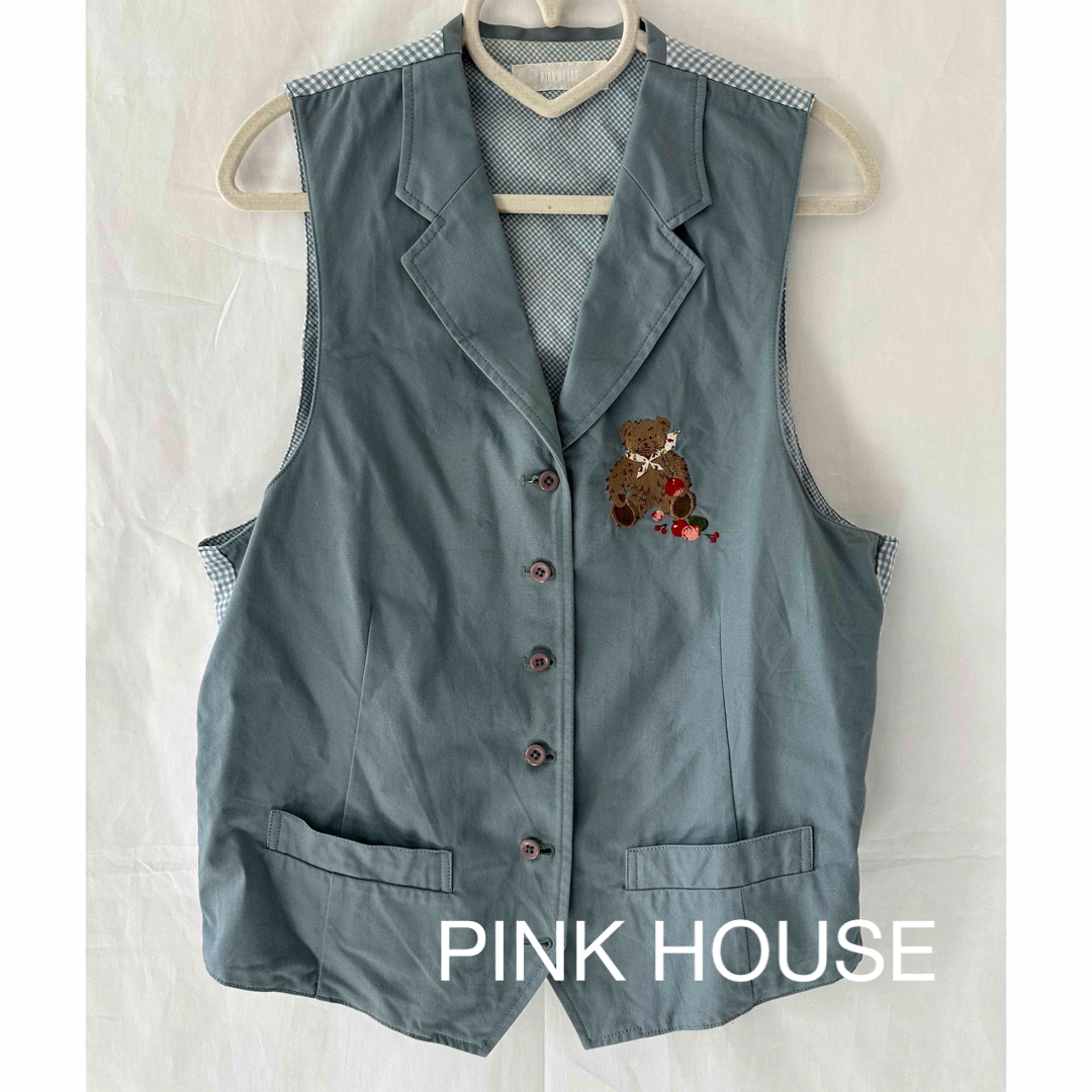 PINK HOUSE(ピンクハウス)のピンクハウス　ジレ　ベスト　ヴィンテージ レディースのトップス(ベスト/ジレ)の商品写真