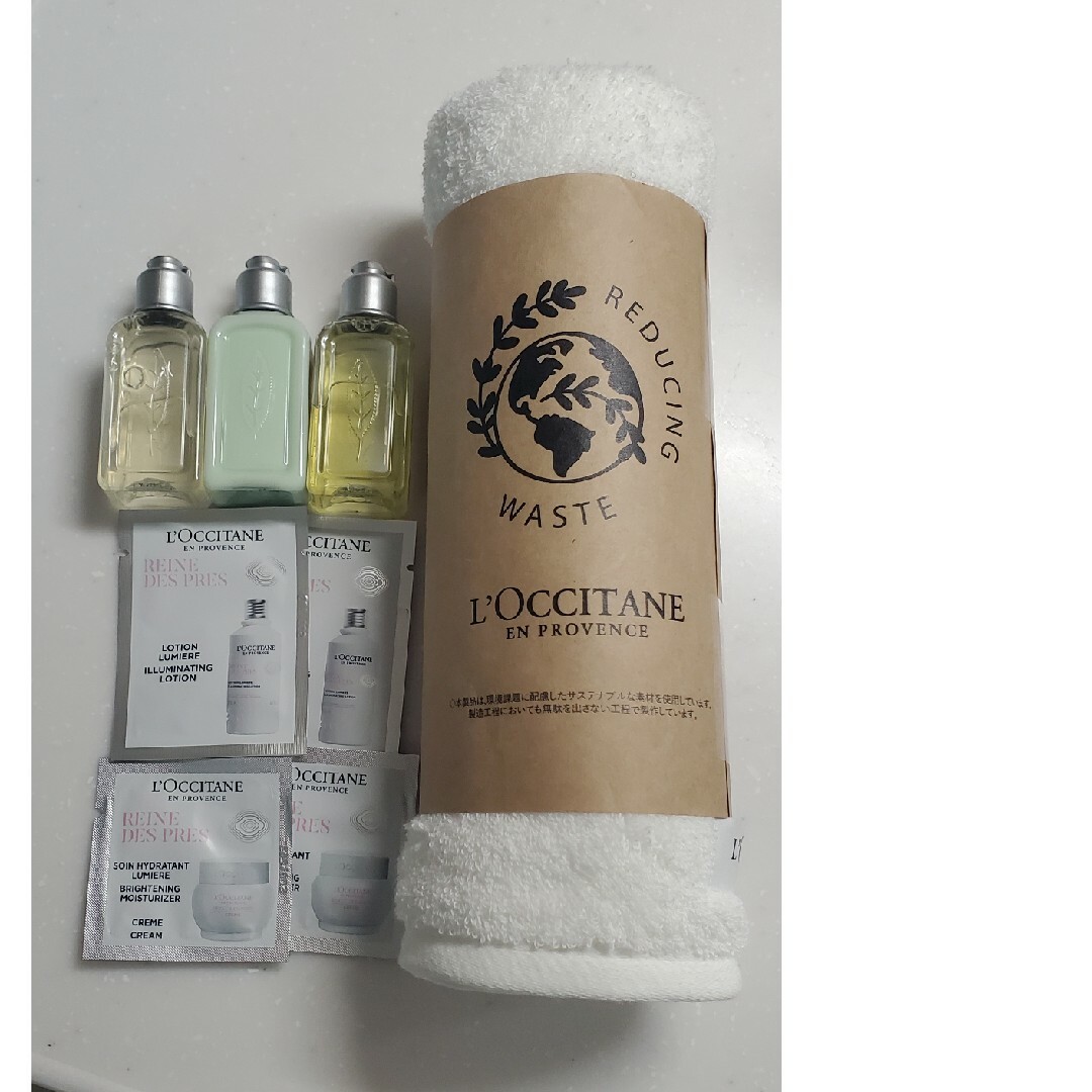 L'OCCITANE(ロクシタン)のタオル、トライアルセット コスメ/美容のキット/セット(サンプル/トライアルキット)の商品写真