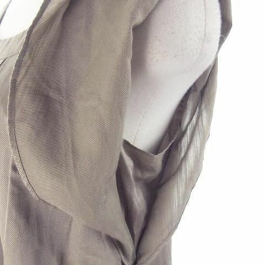 Ballsey(ボールジィ)のボールジイ ワンピース ミニ 半袖 麻混 38 グレージュ 210525AH4A レディースのワンピース(ミニワンピース)の商品写真