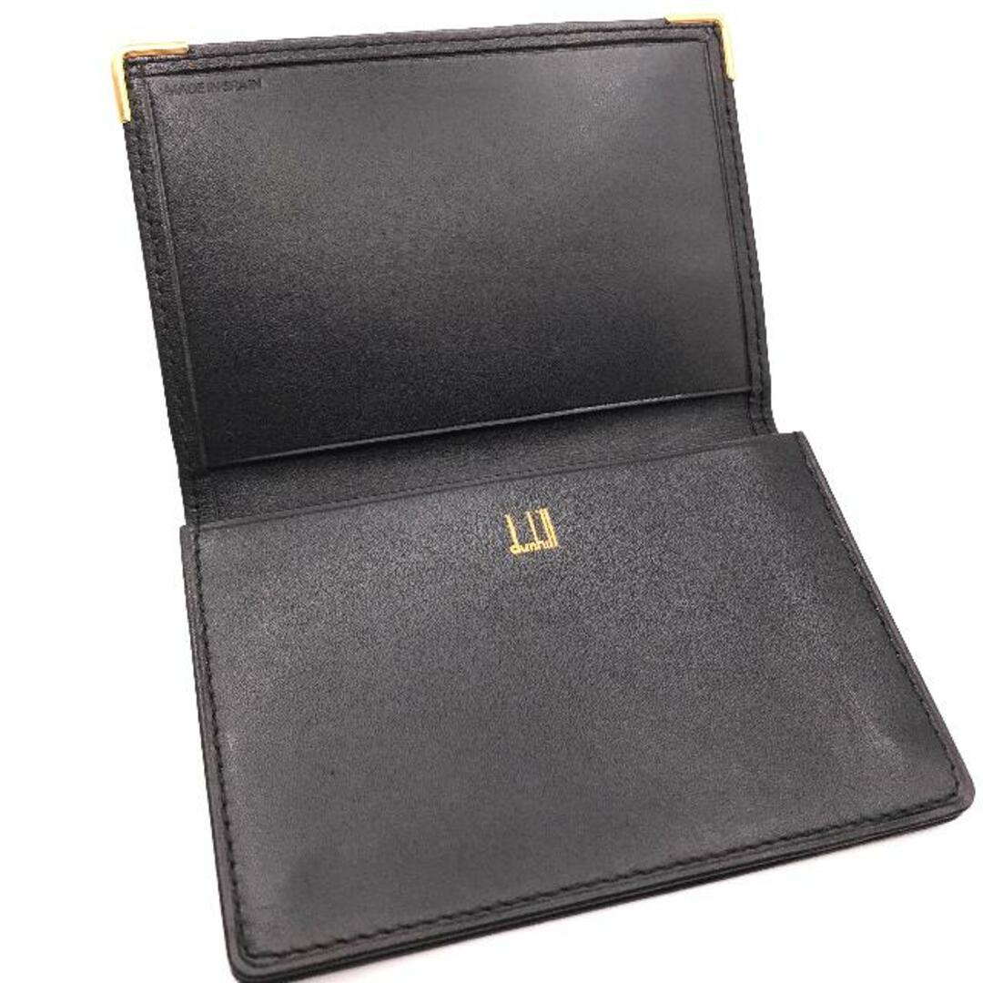 Dunhill(ダンヒル)のDUNHILL ダンヒル 二つ折り カードケース 名刺入れ ブラック 良品 a2291 メンズのファッション小物(折り財布)の商品写真
