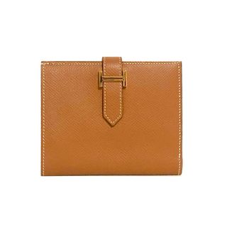 エルメス(Hermes)の未使用☆正規品　エルメス　折財布　ベアン　コンパクト ゴールド　ブラウン(財布)