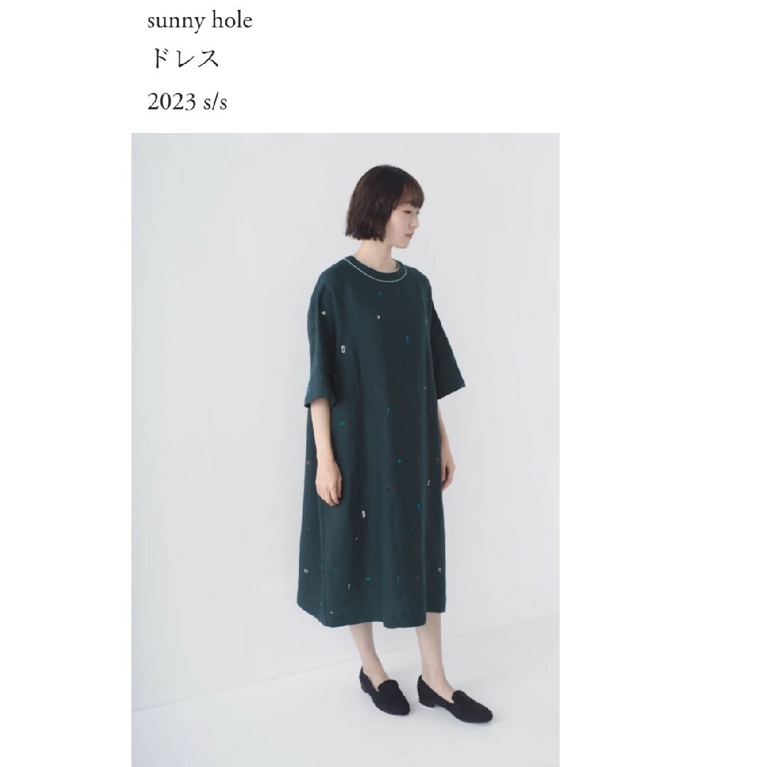 mina perhonen - ミナペルホネン sunny hole ドレス 38の通販 mina perhonen - ミナペルホネン sunny hole ドレス 38の通販