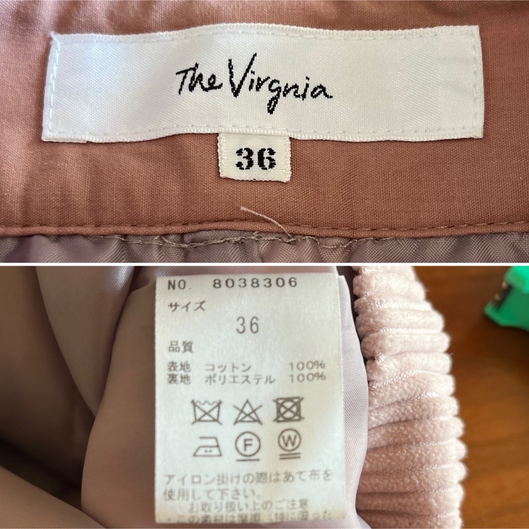 The Virgnia(ザヴァージニア)の美品　さくら色　春　The Virgnia コーデュロイ　ロングスカート レディースのスカート(ロングスカート)の商品写真