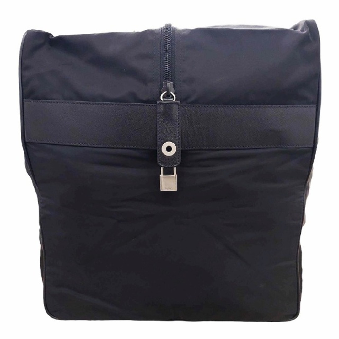 PRADA(プラダ)のプラダ ボストンバッグ ハンドバッグ 旅行鞄 三角ロゴプレート 大容量 ブラック メンズのバッグ(ボストンバッグ)の商品写真