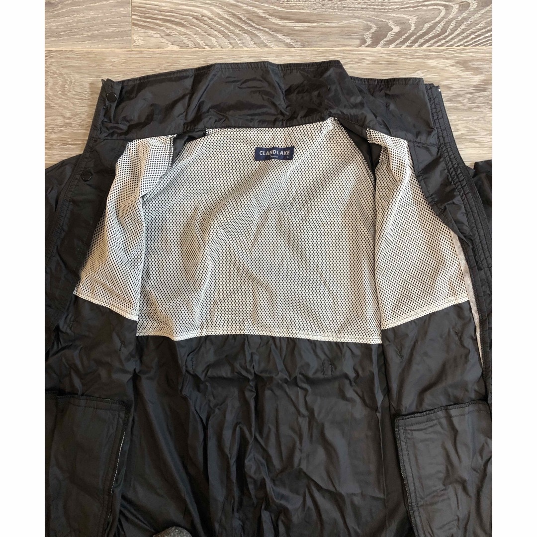 メンズ　ゴルフ用　雨カッパ　黒 CLANDLAKE  メンズのファッション小物(レインコート)の商品写真