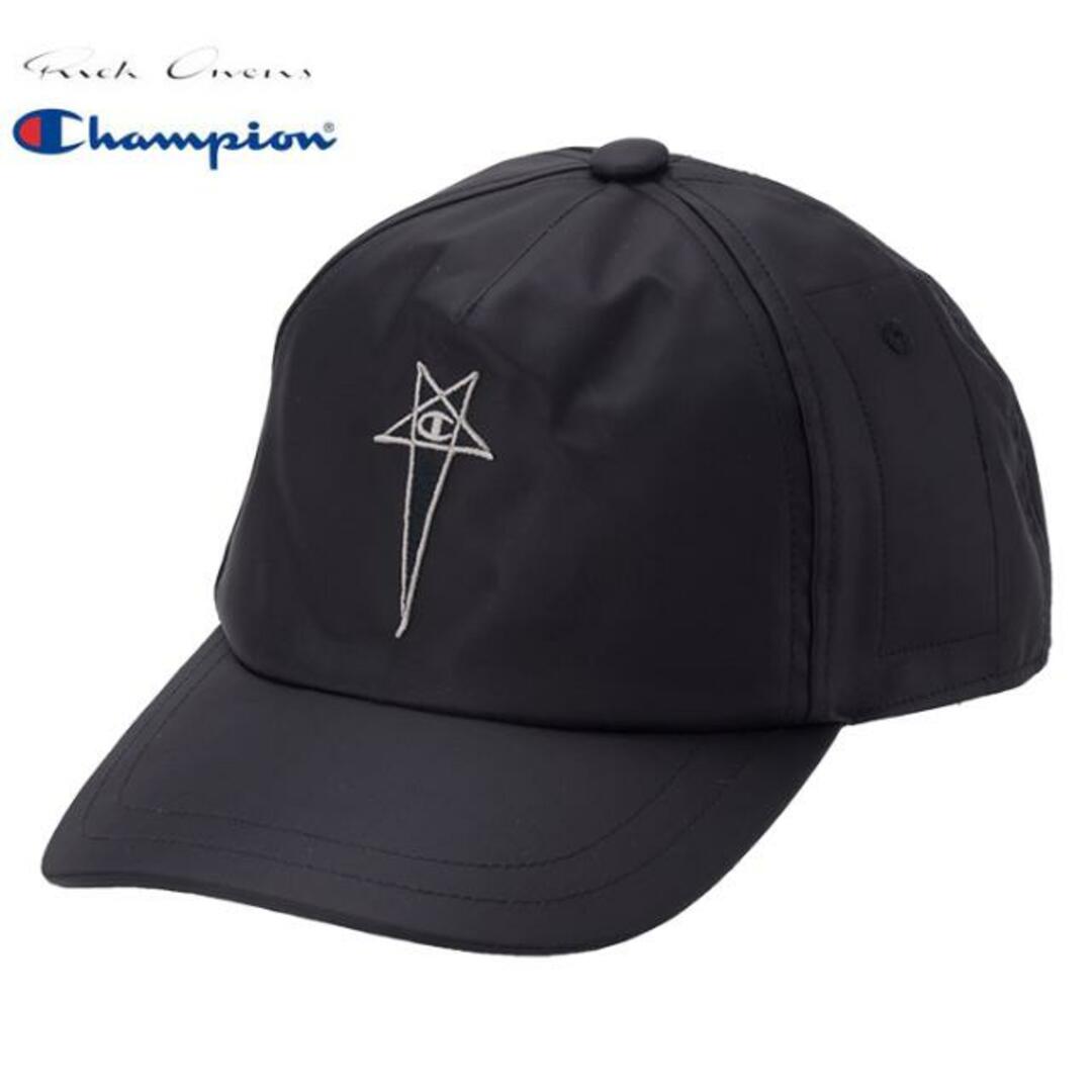 Rick Owens(リックオウエンス)のRICK OWENS × CHAMPION リックオウエンス × チャンピオン BASEBALL CAP ベースボールキャップ CM02C5793 CHNY ブラック 黒 ブラック メンズの帽子(キャップ)の商品写真