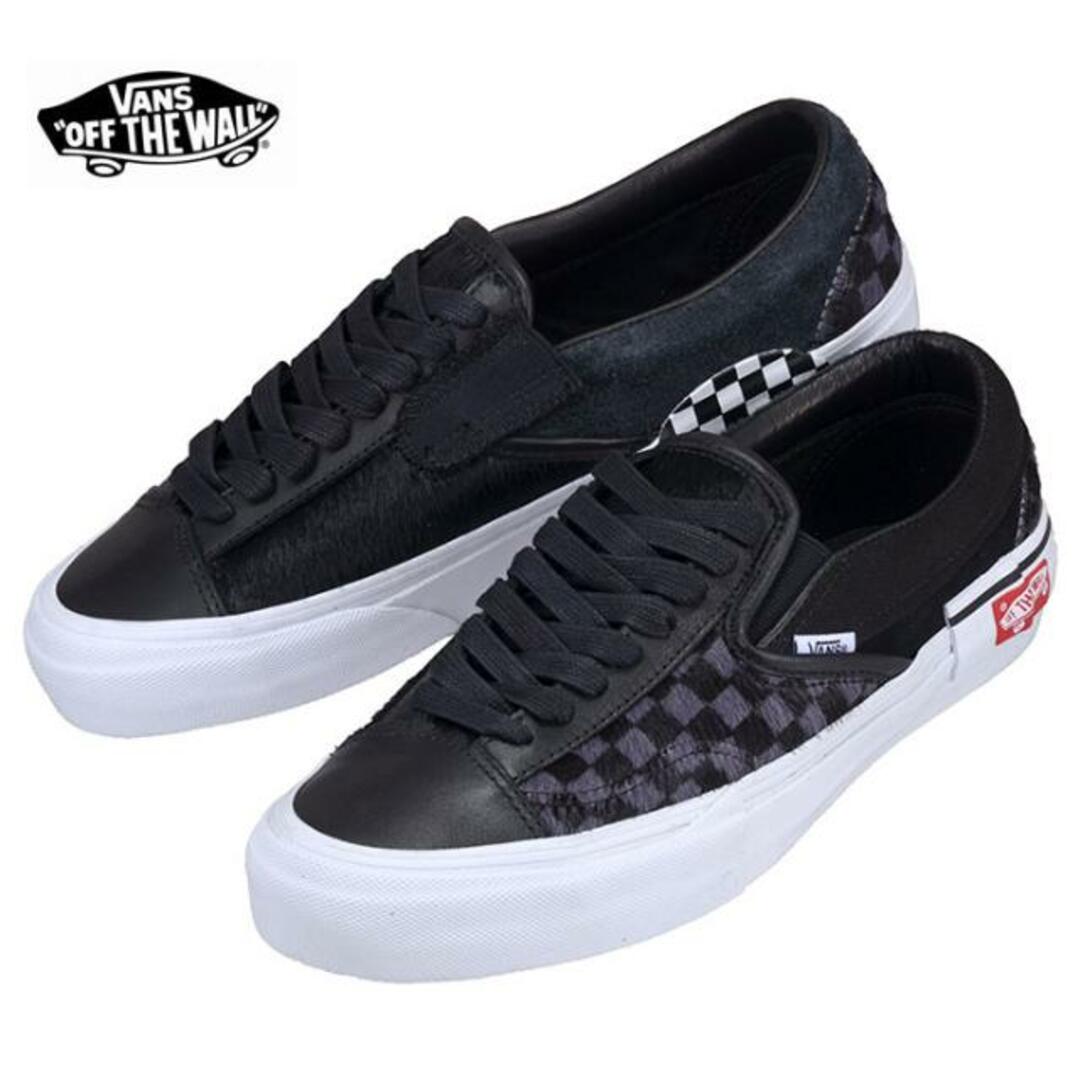 VANS(ヴァンズ)のVANS バンズ Slip-On Cap Lx VN0A3TKSVSN スニーカー 靴 スリップ オン キャップ ブラック 黒 チェック ホワイト 白 異素材ミックス ロゴ スリッポン(van0320) - メンズの靴/シューズ(スニーカー)の商品写真