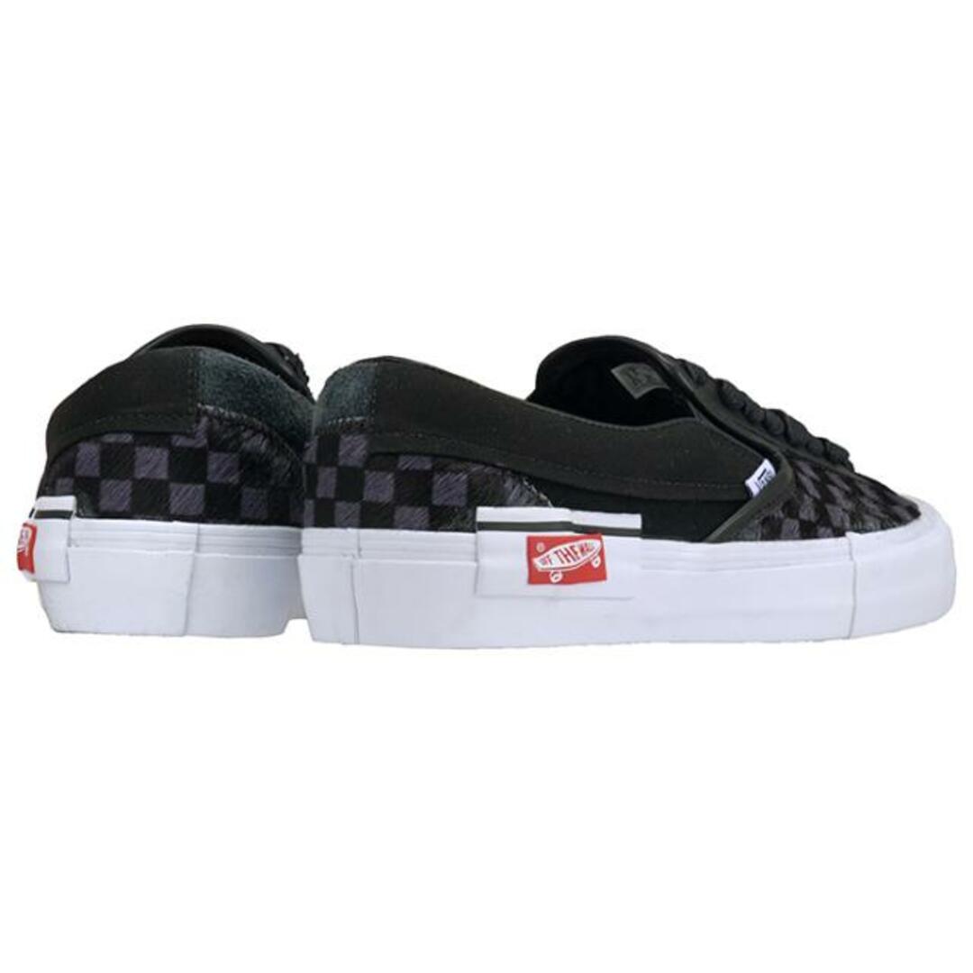 VANS(ヴァンズ)のVANS バンズ Slip-On Cap Lx VN0A3TKSVSN スニーカー 靴 スリップ オン キャップ ブラック 黒 チェック ホワイト 白 異素材ミックス ロゴ スリッポン(van0320) - 23.5cm メンズの靴/シューズ(スニーカー)の商品写真