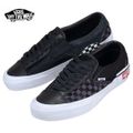 VANS バンズ Slip-On Cap Lx VN0A3TKSVSN スニーカー 靴 スリップ オン キャップ ブラック 黒 チェック ホワイト 白 異素材ミックス ロゴ スリッポン(van0320) - 24.0cm