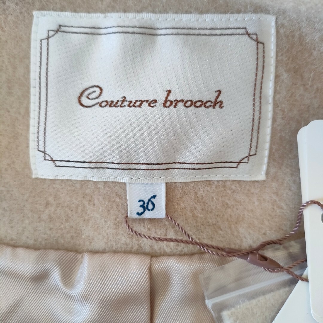 Couture Brooch(クチュールブローチ)の新品タグ付★クチュールブローチノーカラーコート レディースのジャケット/アウター(ノーカラージャケット)の商品写真