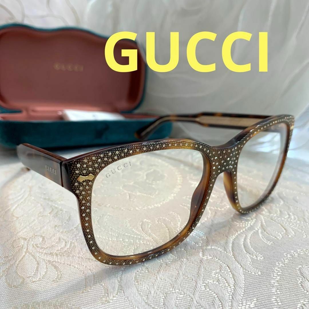 ☆超美品☆GUCCI 伊達メガネ サングラス ラインストーン GG3871/S