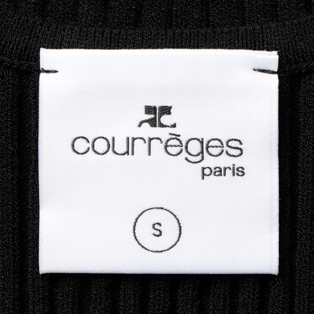 Courreges(クレージュ)のクレージュ COURREGES リブ ニット REEDITION ロゴ キャミソール タンクトップ 2024年春夏新作 PERMDE012 FI0001 9999 レディースのトップス(キャミソール)の商品写真