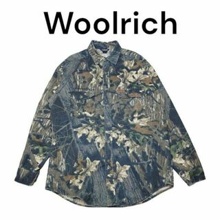 ウールリッチ(WOOLRICH)のWoolrich　リアルツリーカモ　長袖　ボタンシャツ　総柄　古着　ウールリッチ(シャツ)