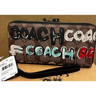 コーチ(COACH)のCOACH長財布ミント＆サーフコラボ　シグネチャー(財布)