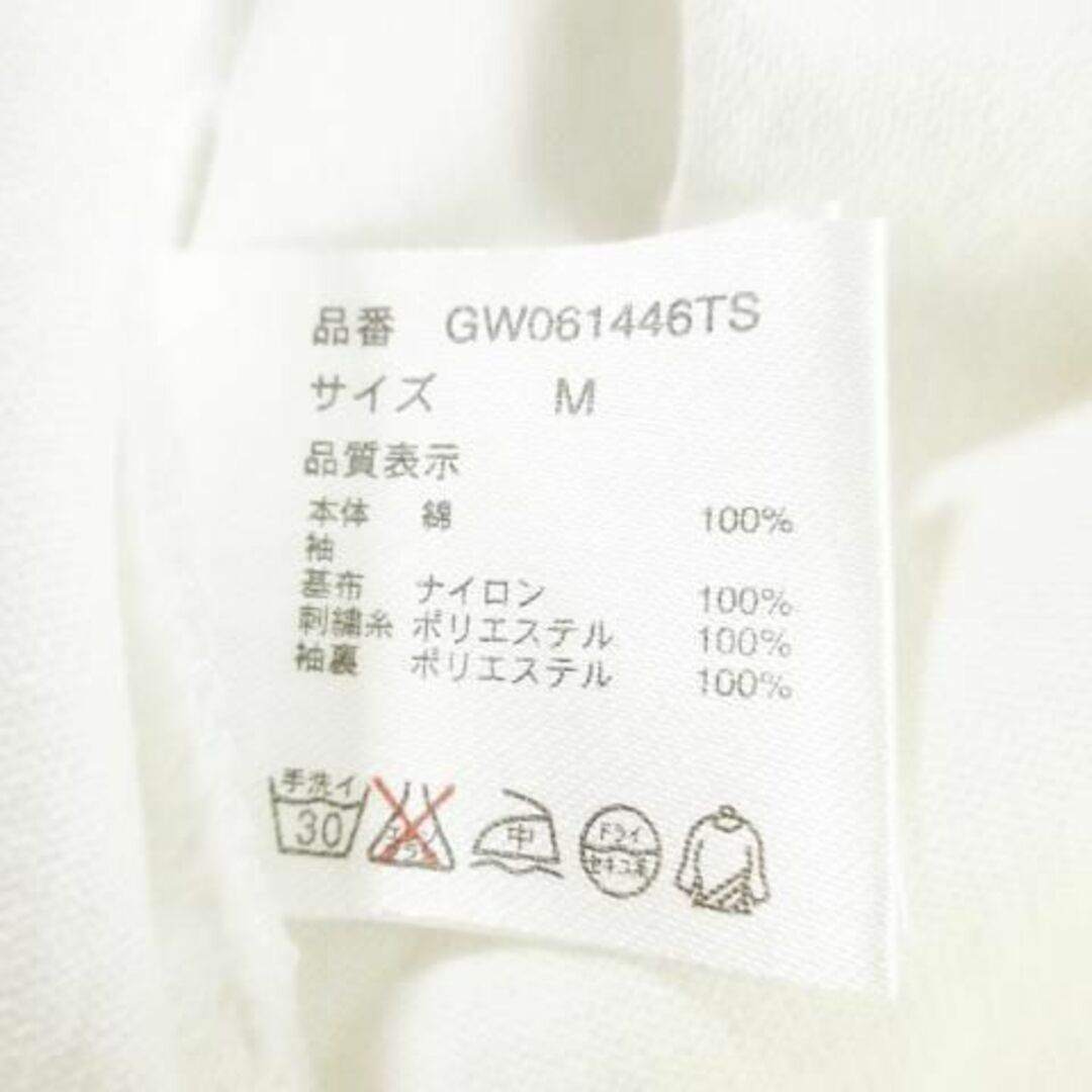 GLOBAL WORK(グローバルワーク)のグローバルワーク 半袖カットソー 花刺繍 メッシュ M 白 220722AH3A レディースのトップス(カットソー(半袖/袖なし))の商品写真