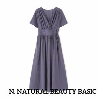 エヌナチュラルビューティーベーシック(N.Natural beauty basic)の【新品】N. NATURAL BEAUTY BASIC　カシュクールワンピース(ロングワンピース/マキシワンピース)