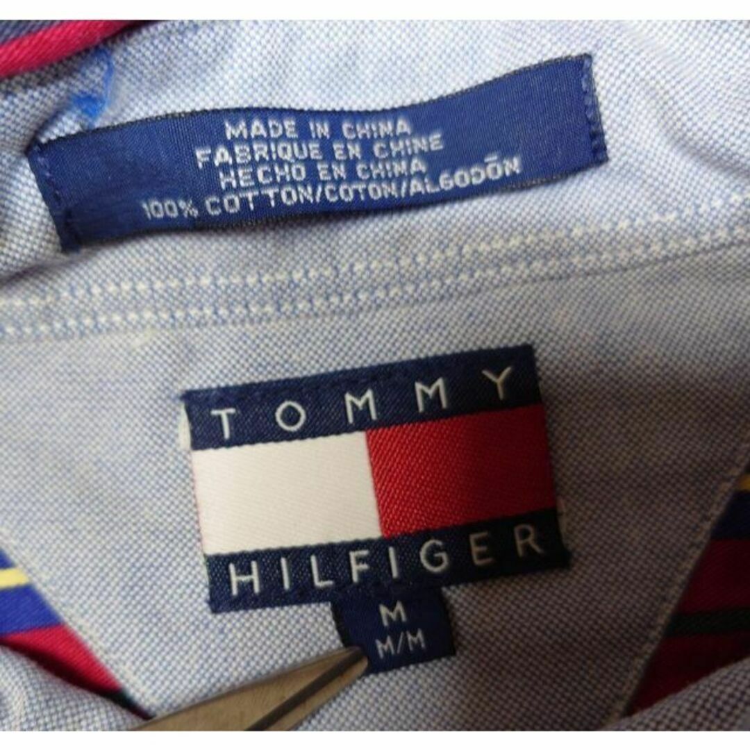 TOMMY HILFIGER(トミーヒルフィガー)の90s TOMMY HILFILGER　総柄　ストライプ　長袖BDシャツ　トミー メンズのトップス(シャツ)の商品写真