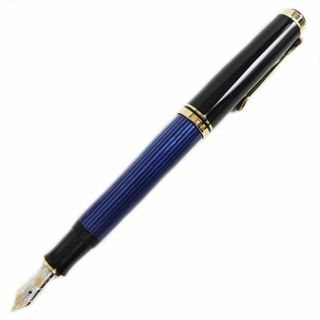 Pelikan - 極美品●Pelikan ペリカン M600 スーベレーン ペン先14K EFニブ 吸引式 万年筆 ブルー×ブラック×ゴールド 箱/インク付き