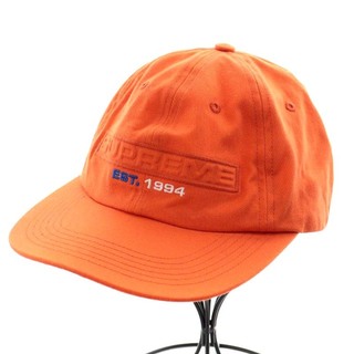 シュプリーム(Supreme)のSUPREME 18SS キャップ 野球帽 帽子 ロゴ刺繍 オレンジ(キャップ)