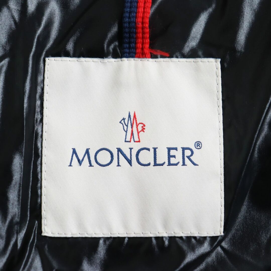 MONCLER(モンクレール)の美品●21-22AW MONCLER モンクレール ROBERT ヘリンボーン柄 ロゴパッチ付き フーデッドダウンジャケット グレー×ブラック 2 正規品 メンズのジャケット/アウター(ダウンジャケット)の商品写真