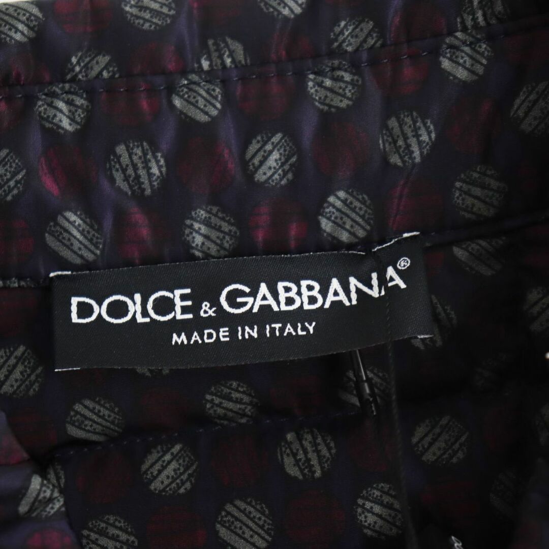 DOLCE&GABBANA(ドルチェアンドガッバーナ)の未使用品●定価225500円 ドルチェ＆ガッバーナ G9FK3T 総柄 スナップボタン×ZIP ダウンシャツジャケット 紫系 46 伊製 正規 タグ付 メンズ メンズのジャケット/アウター(ダウンジャケット)の商品写真