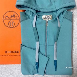 エルメス(Hermes)の国内正規品 極美品22ss S エルメス ナイロン切替し ジップアップ パーカー(パーカー)