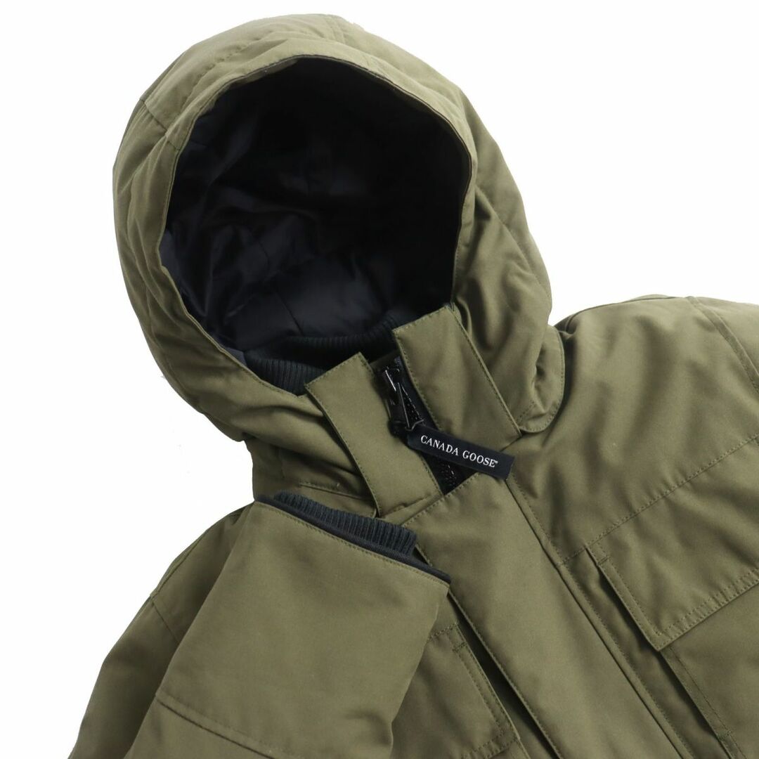 CANADA GOOSE(カナダグース)の良品●CANADA GOOSE カナダグース MAITLAND/メイトランド 4550M ロゴワッペン付き フーデッドダウンジャケット S カーキ カナダ製 正規品 メンズのジャケット/アウター(ダウンジャケット)の商品写真