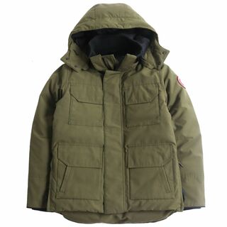 カナダグース(CANADA GOOSE)の良品●CANADA GOOSE カナダグース MAITLAND/メイトランド 4550M ロゴワッペン付き フーデッドダウンジャケット S カーキ カナダ製 正規品(ダウンジャケット)